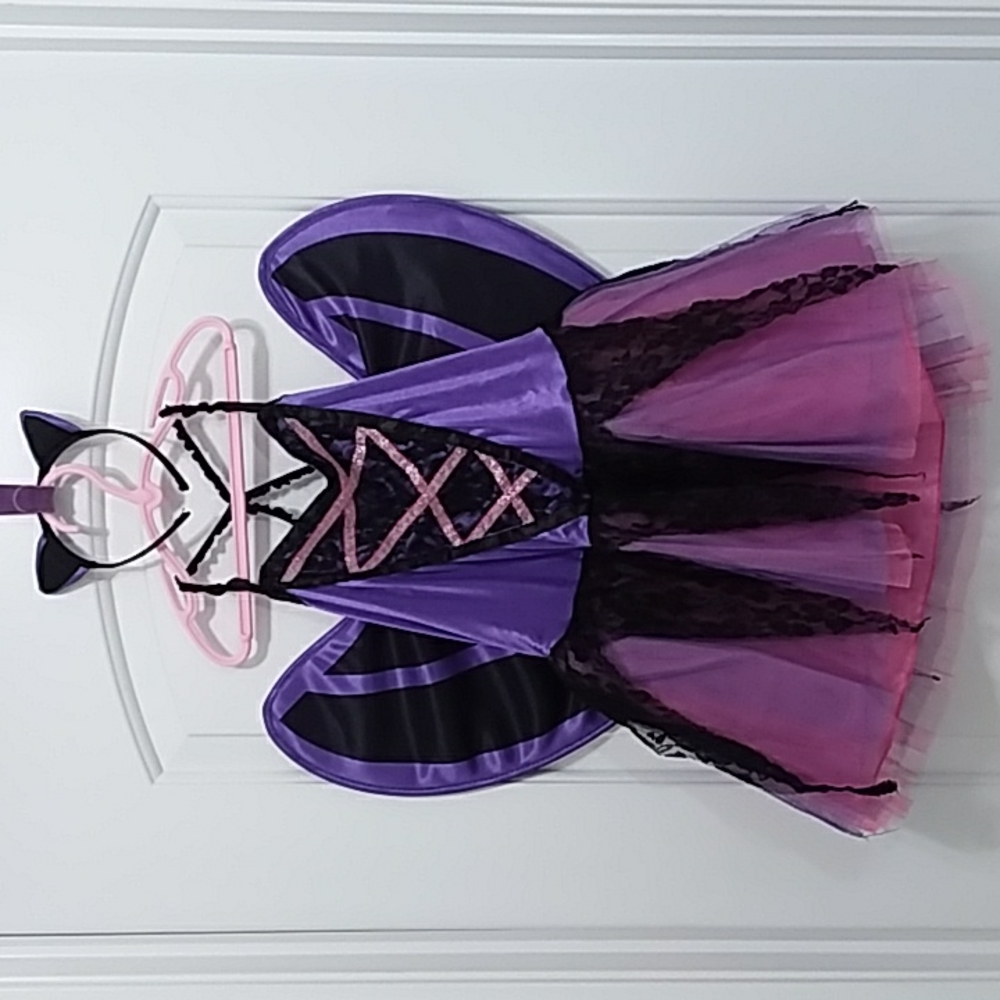 Kids Bat Costume With Wings & Ear Headband